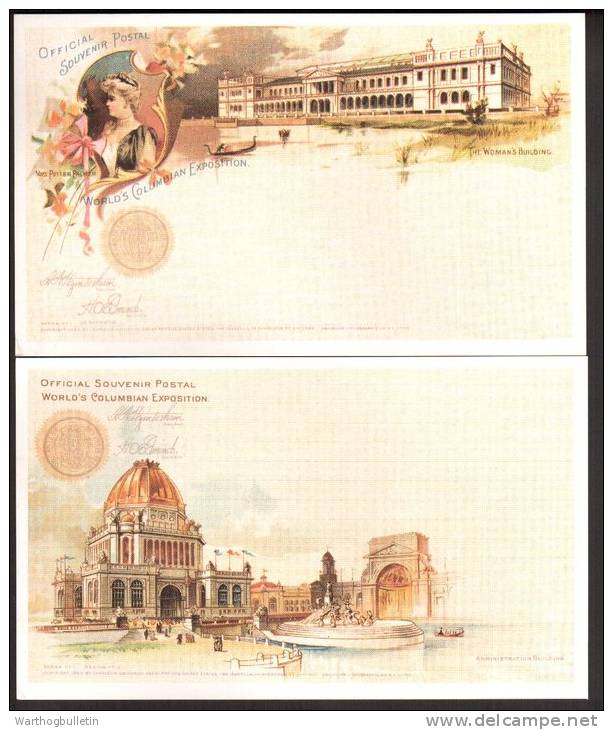 1992 REPRINT World´s Columbian Exposition Postcards - Chicago