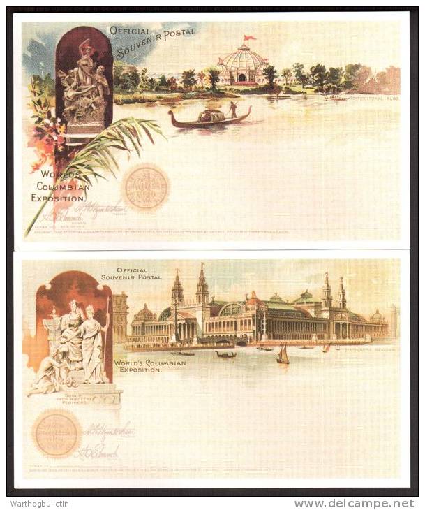 1992 REPRINT World´s Columbian Exposition Postcards - Chicago