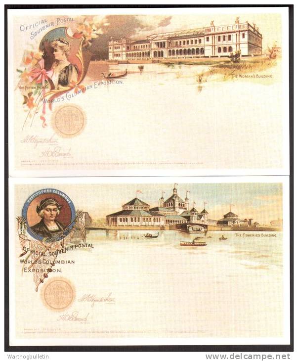 1992 REPRINT World´s Columbian Exposition Postcards - Chicago