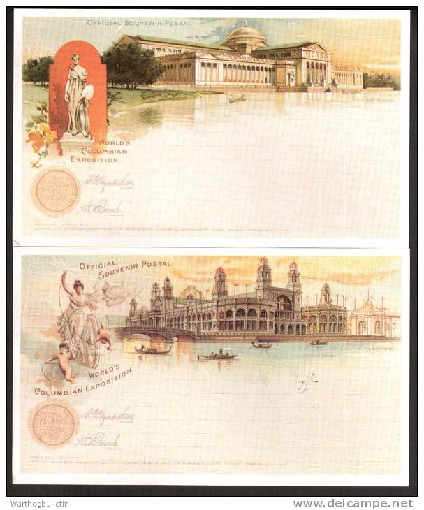 1992 REPRINT World´s Columbian Exposition Postcards - Chicago