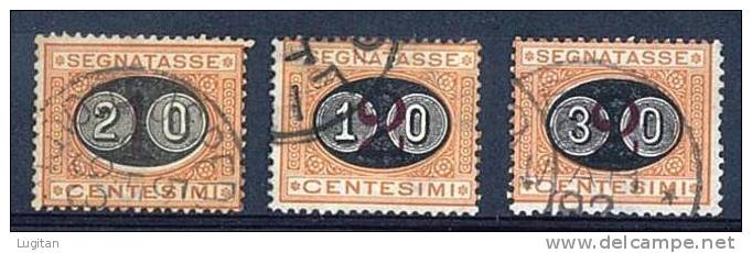 FILATELIA - SEGNATASSE ANNO 1890 -1891 - SERIE USATA N° 17/19 - Strafport