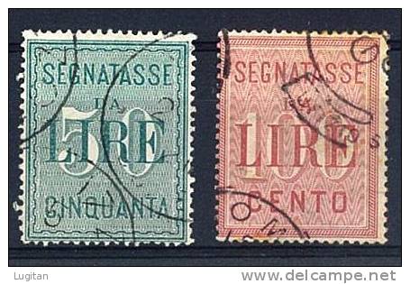 FILATELIA - SEGNATASSE ANNO 1884 - SERIE NUOVA N° 15/16 USATA - Taxe