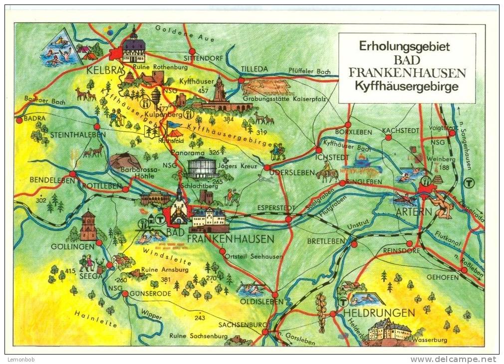 Germany, Erholungsgebiet BAD FRANKENHAUSEN Kyffhäuser-Gebirge, Unused Postcard [10167] - Bad Frankenhausen