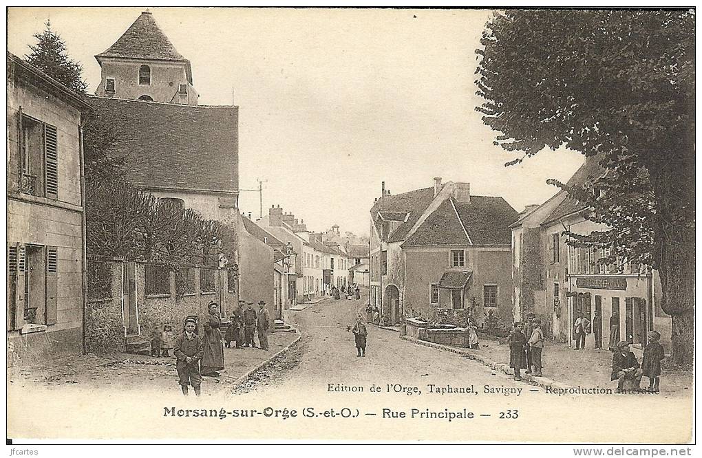 91 - MORSANG-sur-ORGE - Rue Principale - Carte N&amp;B - Morsang Sur Orge