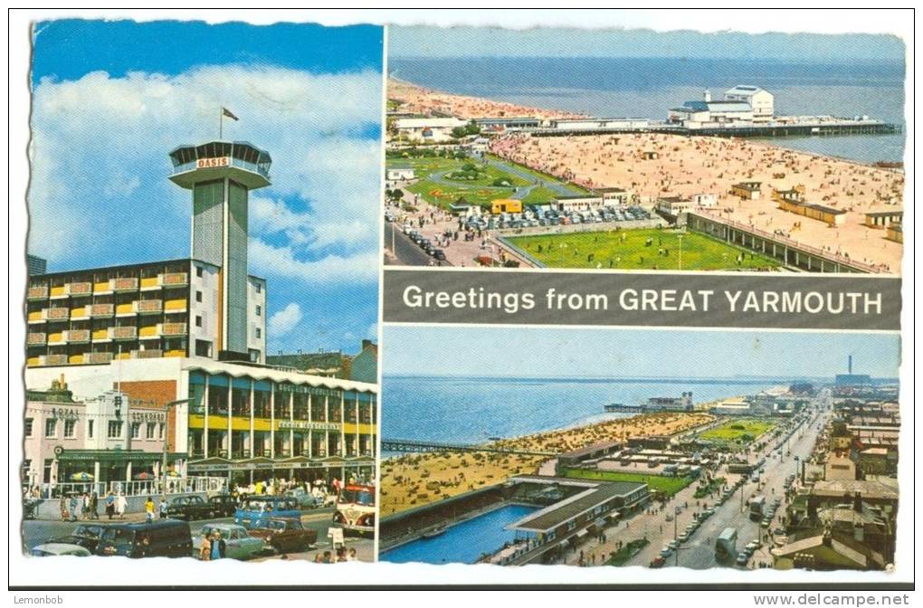 UK, Greetings From GREAT YARMOUTH, 1970s Used Postcard [10182] - Great Yarmouth