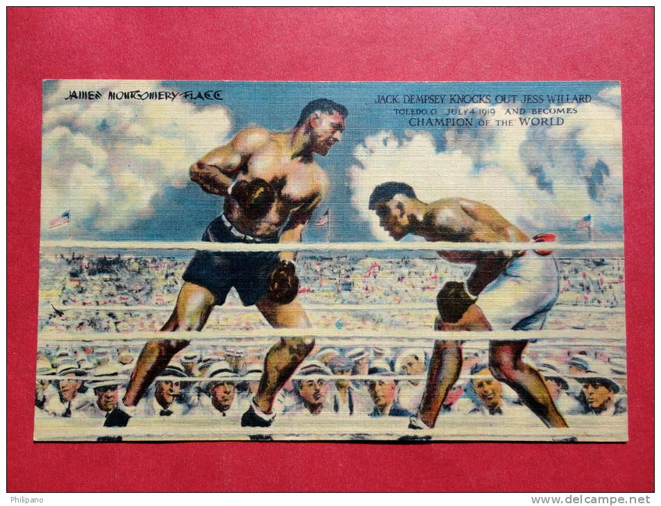 Jack Dempsey  Knocks Out Jess Willard---  Linen--  ---    -----   Ref  567 - Boxing