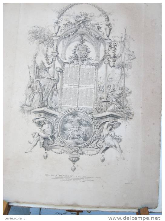 Grand Calendrier ( 45 X 61,5 Cm)/ Gravure Artistique/A. BUVELOT/ Paris/STERN Graveur/1904   CAL56 - Grand Format : 1901-20