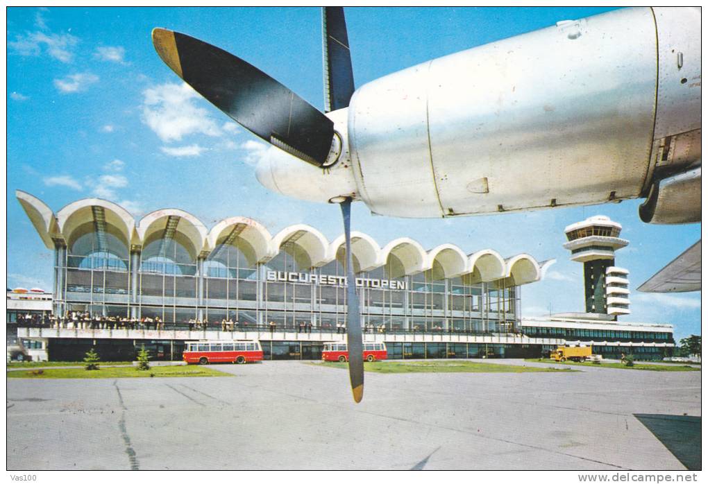 OTOPENI AIRPORT, BUCHAREST, CPI, 1972, USED, ROMANIA - Autres & Non Classés