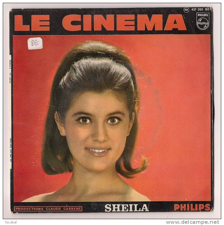 ### Disque Vinyl, 45 Tours, Sheila, On Est Heureux, Le Cinéma, Je T´aime, Prends La Vie Comme, Port France 2.70 Euros - 78 T - Disques Pour Gramophone