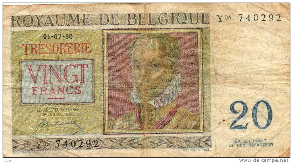 - Billet De 20 Francs 01.07.50. - Altri & Non Classificati