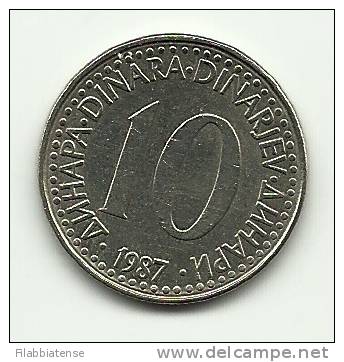 1987 - Jugoslavia 10 Dinara        ---- - Yougoslavie