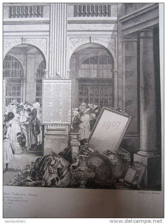 Grand Calendrier ( 45 X 61,5 Cm)/ Gravure Artistique/A. BUVELOT/ Paris/STERN Graveur/1907   CAL57 - Big : 1901-20