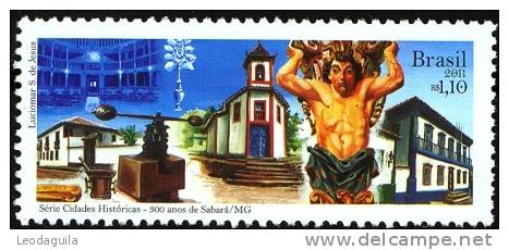 BRAZIL #3179  - City Of  Sabará Tricentennial - 2011 - Unused Stamps