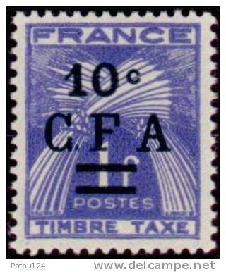 T36 à 44* Sauf 43 - Timbre Taxe De 1946-50. - Timbres-taxe