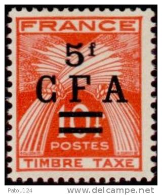 T36 à 44* sauf 43 - Timbre taxe de 1946-50.