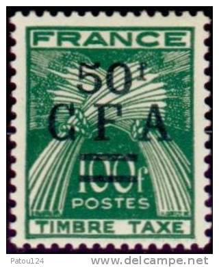 T36 à 44* sauf 43 - Timbre taxe de 1946-50.