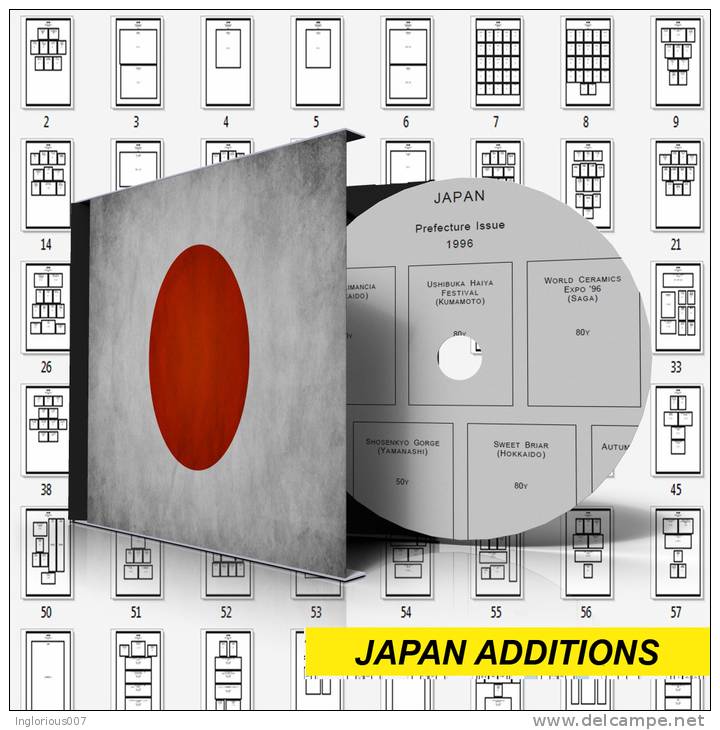 JAPAN ADDITIONS STAMP ALBUM PAGES 1942-2007 (202 Pages) - English