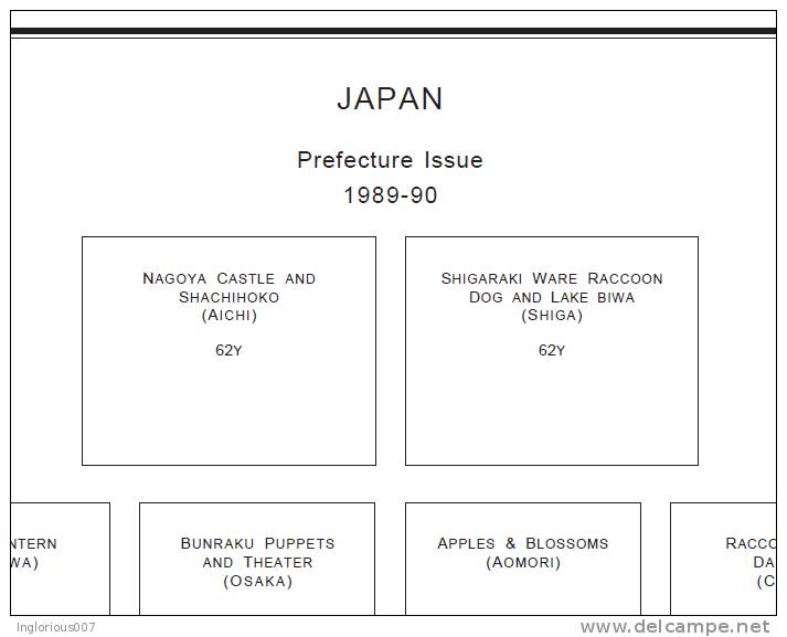 JAPAN ADDITIONS STAMP ALBUM PAGES 1942-2007 (202 Pages) - Inglés