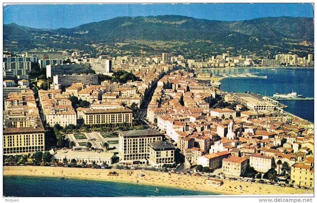 Postal PORTICCIO (Corse Du Dud) 1983. Vista De  Ajaccio - Lettres & Documents