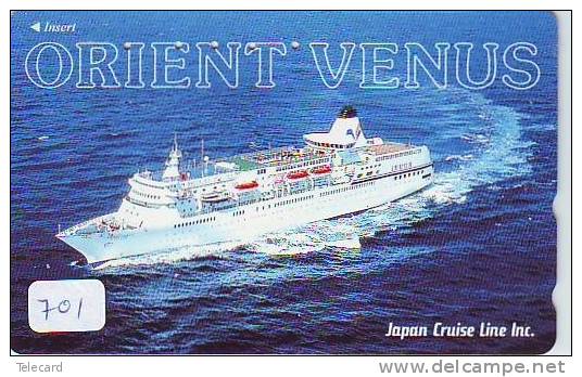 Télécarte JAPON * BATEAU * PHONECARD JAPAN * SHIP (701) TELEFONKARTE SCHIFF * Schip - Boot - Barco - - Barche