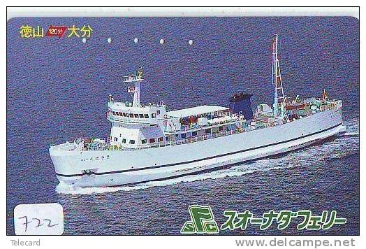 Télécarte JAPON * BATEAU * PHONECARD JAPAN * SHIP (722) TELEFONKARTE SCHIFF * Schip - Boot - Barco - - Boten