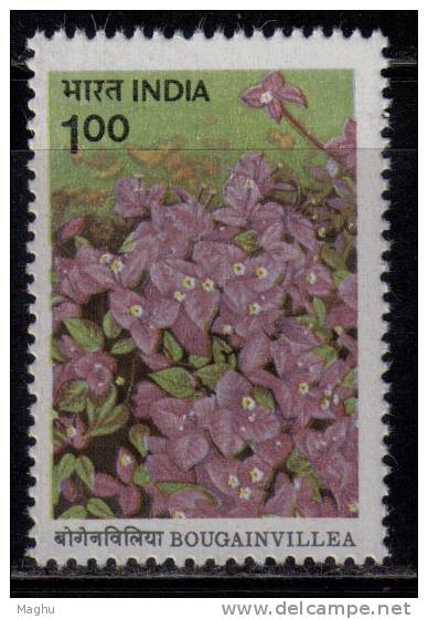 India MNH 1985,  Set Of 2, 50p Bougainvillea, Flower - Nuovi