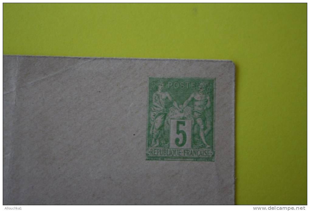 Enveloppe Mignonnette Neuve** : ENTIERS POSTAUX >timbre 5 Centimes Vert> Type Sage> Cote 12 Euros> Rabat Lib - Standard Covers & Stamped On Demand (before 1995)