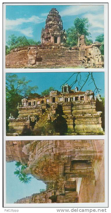 CAMBODGE - Wat Angkor - Petit Lot De 3 CPSM - Asie Ex Colonie Française Cambodia - Cambodge