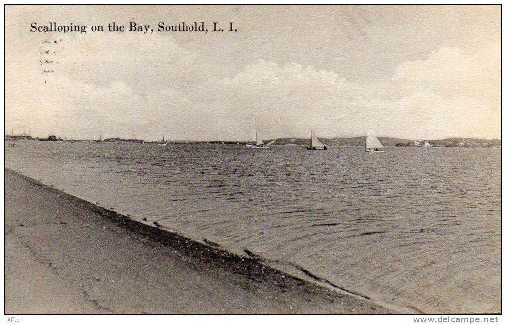 Southold LI 1910 Scalloping On The Bay - Long Island
