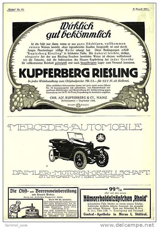 Zeitschrift 1914  -  DIE WOCHE : Moderne Illustrierte Zeitschrift Nr. 32 Mit : Der Anfang Des Weltkrieges - Kinder- En Jeugdtijdschriften