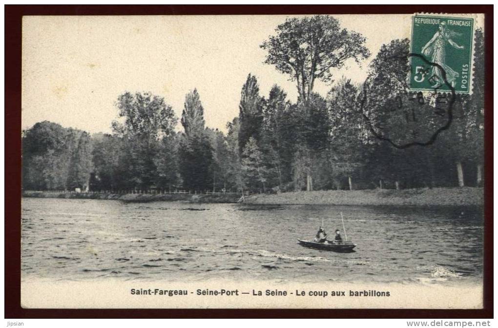 Cpa Du  77  Saint  Fargeau Seine Port  La Seine Le Coup Aux  Barbillons        LEQ5 - Saint Fargeau Ponthierry