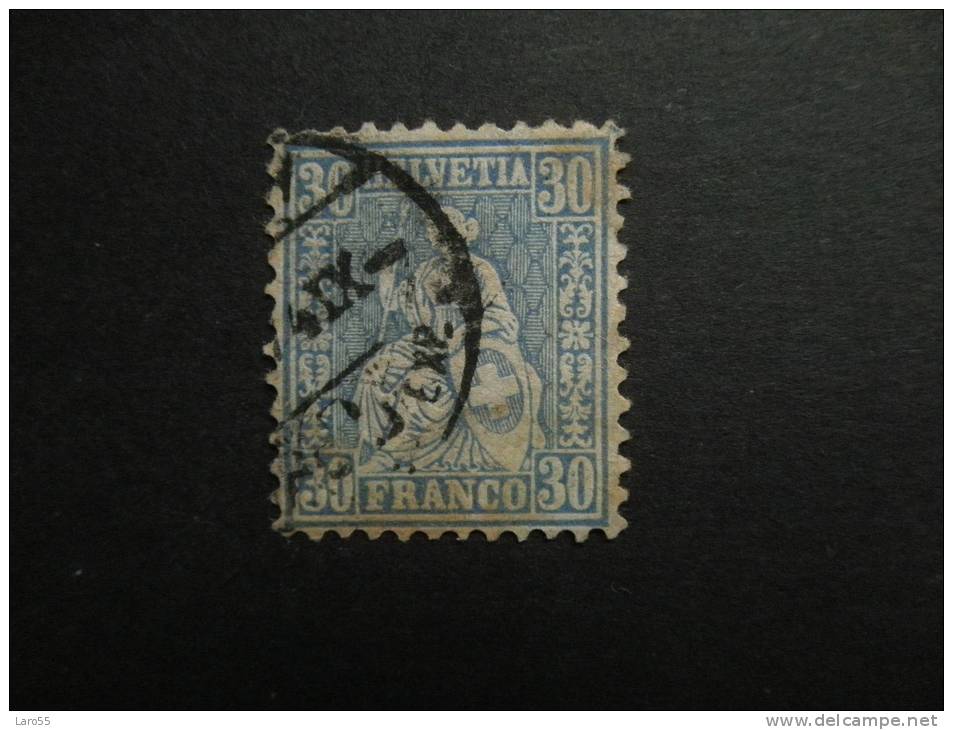 Schweiz Sitzende Helvetia  1867  Michel 33 (20%) - Used Stamps
