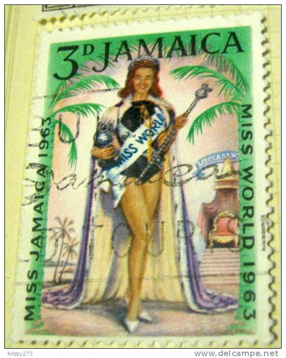 Jamaica 1963 Carole Joan Crawford Mis World 3d - Used - Jamaica (1962-...)