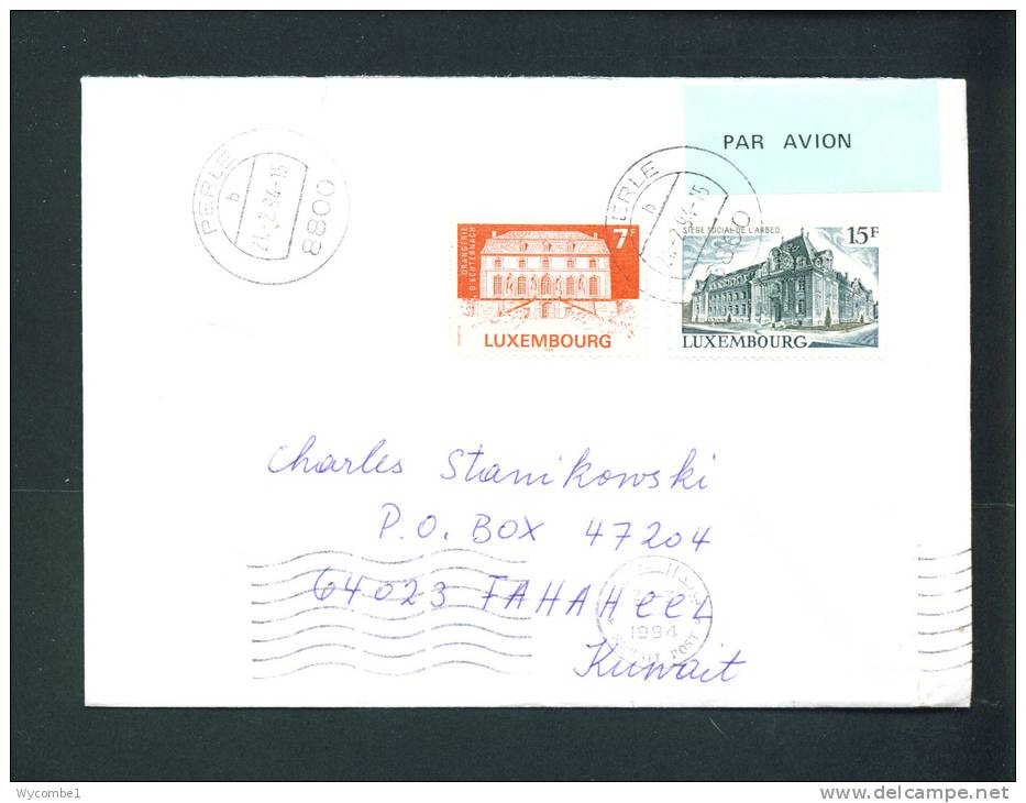 LUXEMBOURG  -  1994  Airmail Cover To Kuwait  As Scan - Lettres & Documents