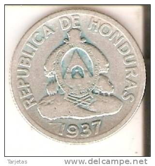 MONEDA DE PLATA DE HONDURAS DE 50 CENTAVOS DEL AÑO 1937  (COIN) SILVER,ARGENT. - Honduras