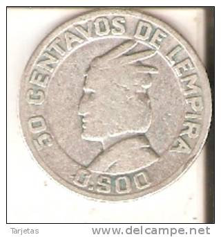 MONEDA DE PLATA DE HONDURAS DE 50 CENTAVOS DEL AÑO 1937  (COIN) SILVER,ARGENT. - Honduras