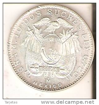 MONEDA DE PLATA  DE DOS SUCRES DEL AÑO 1944  (COIN) SILVER,ARGENT. - Ecuador