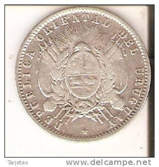 MONEDA DE PLATA DE URUGUAY DE 20 CENTESIMOS DEL AÑO 1893  (COIN) SILVER,ARGENT. - Uruguay