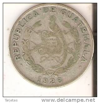 MONEDA DE PLATA DE GUATEMALA DE 1/4 DE QUETZAL DEL AÑO 1926  (COIN) SILVER,ARGENT. - Guatemala
