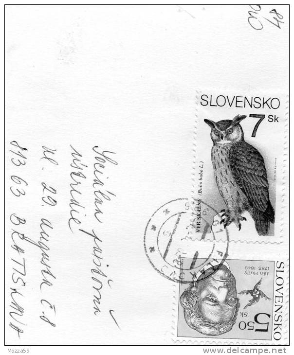 Slovakia 1994,  Owl, Eule, Sova, Express Cover,  Filakovo To Bratislava "Bubo Bubo, Vyr Skalny) - Covers & Documents