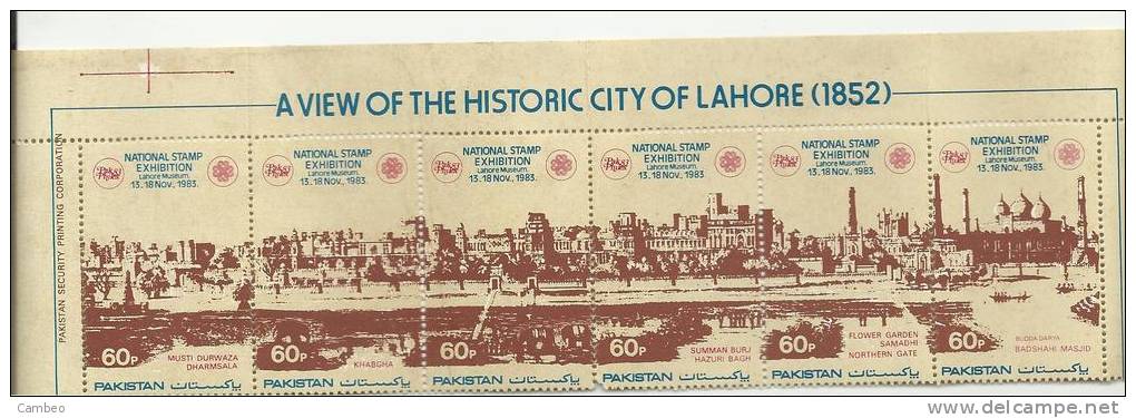 PAKISTAN 1983 MNH S STAMP EXHIBITION PAK PHILEX,SE-TENANT,MUSTI GATE,DHARMSALA,L - Pakistan