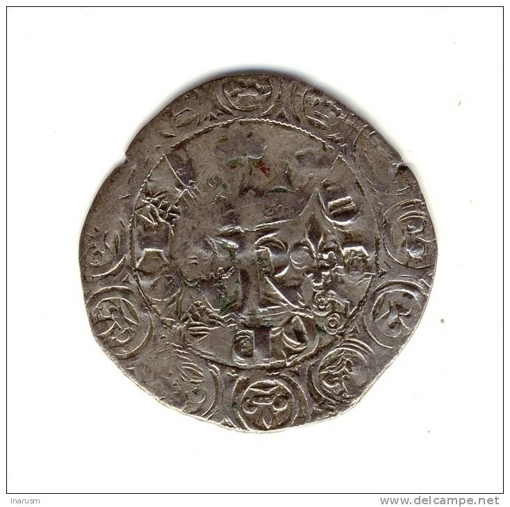 BLANC AU K  -  CHARLES  V  -  27 Mm.  -  3 Gr. - 1364-1380 Charles V Le Sage