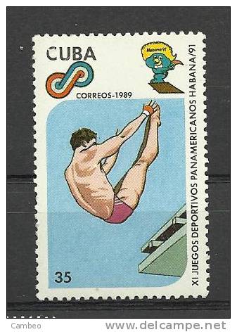 CUBA 1989   XI JUEGOS PANAMERICANOS 1991   SWIMMING DIVING  SPORT - Duiken