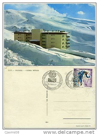 Spain - Sierra Nevada - Granada - Used 1977 - Nice Stamp + Postmark Final Copa Del Mundo De Esqui Sierra Nevada - Autres & Non Classés