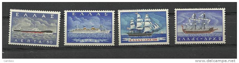 Greece 1958 Greek Merchant Marine  Ships MNH GRECE GRECIA - Neufs