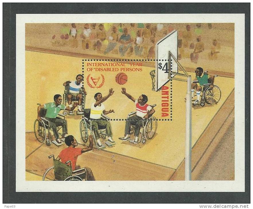 Antigua BF N° 59  XX Année Internationale Des Personnes Handicapées, Le Bloc TB - 1960-1981 Ministerial Government