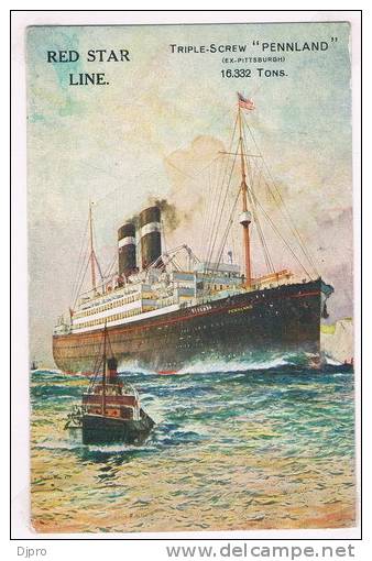 Red Star Line  SS Pennland - Steamers