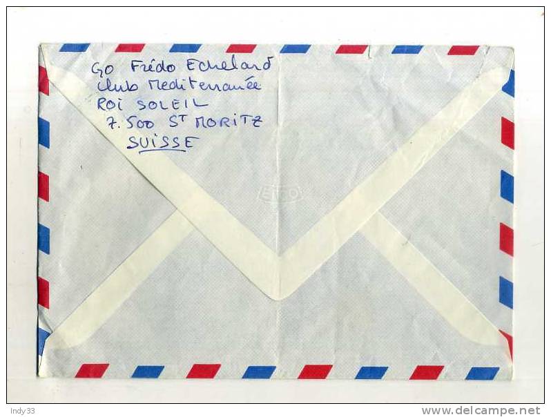 - SUISSE . AFFRANCHISSEMENT SIMPLE SUR LETTRE DE 1980 . CACHET TOURISTIQUE . TAXEE - Postage Due