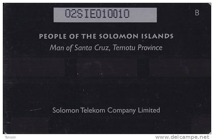 Solomon Islands, SOL-08, SI$ 50, Traditional Head Gear,  Man From Santa Cruz Island - Salomon