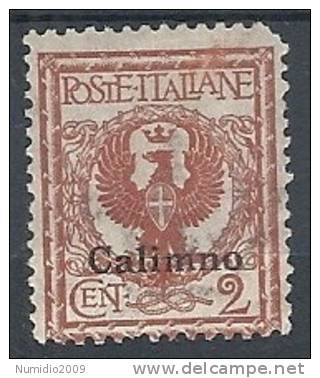 1912 EGEO CALINO AQUILA 2 CENT MH * - RR10686 - Egée (Calino)